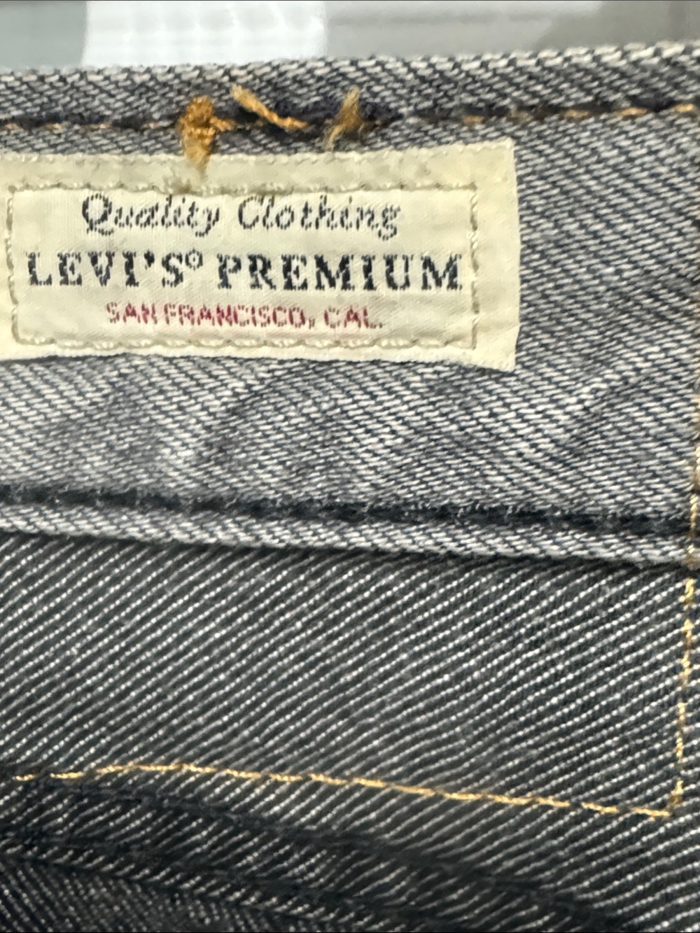 Levi's 501 ‘93 Premium Big E Men's Washed Gray Slim Straight Jeans Size W31X34 - Picture 6 of 14